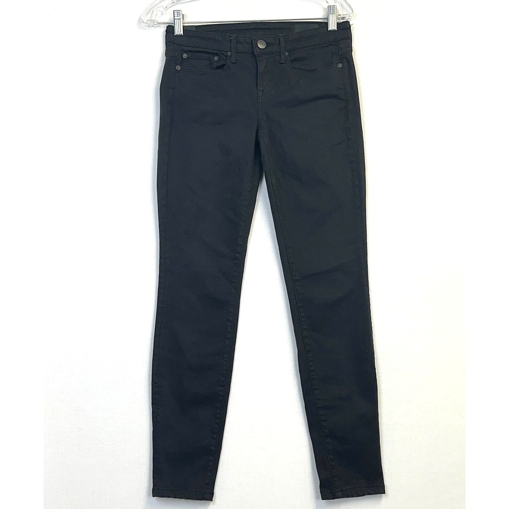 Vince Dylan Skinny Jeans Womens 26 Black Solid Stretch Casual Denim Pants
